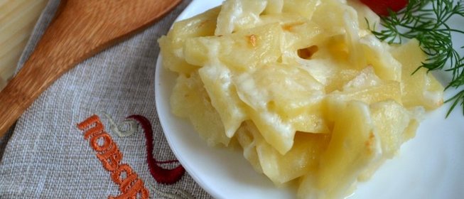 Картофель под соусом Бешамель