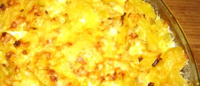 Картофельная запеканка с кабачками