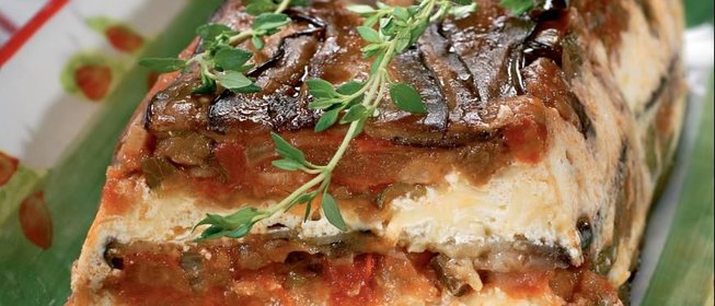 Запеканка из баклажанов с помидорами