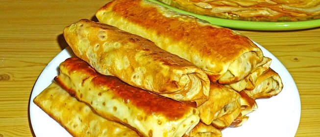 Яично - молочные блины с куриной печенью