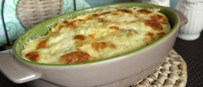 Цветная капуста в омлете под сырной корочкой