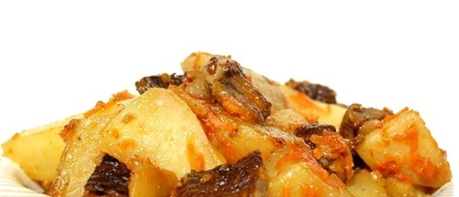 Картошка с сушеными грибами