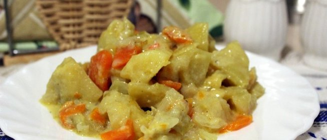 Овощное рагу со сливками