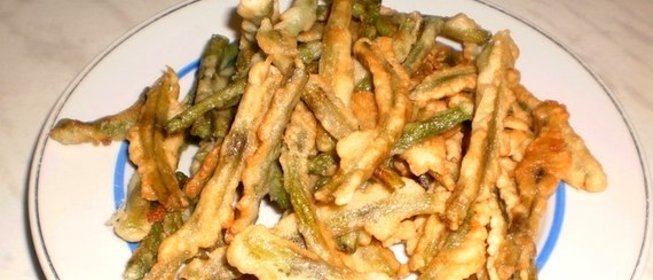 Спаржевая фасоль в кляре