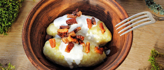 Литовские цепеллины с творогом