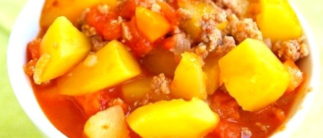 Овощное рагу с фаршем