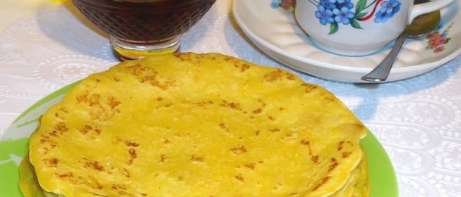 Тыквенно - миндальные блины
