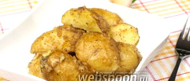 Молодой картофель в сухарях