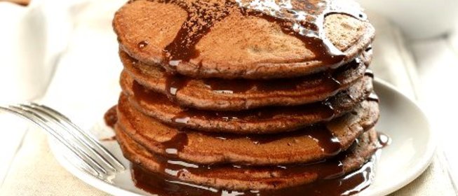 Овсяные оладьи с арахисовой пастой