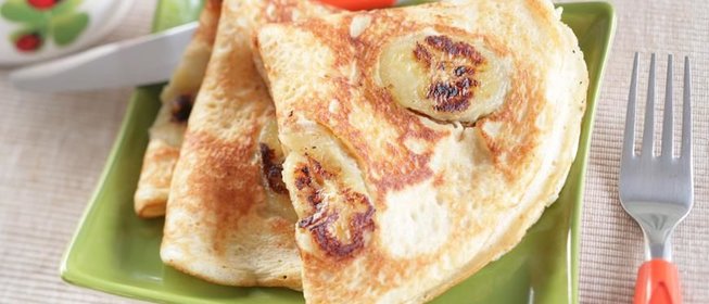 Блины с припеком из банана