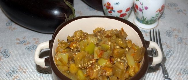 Рагу из баклажанов и помидоров