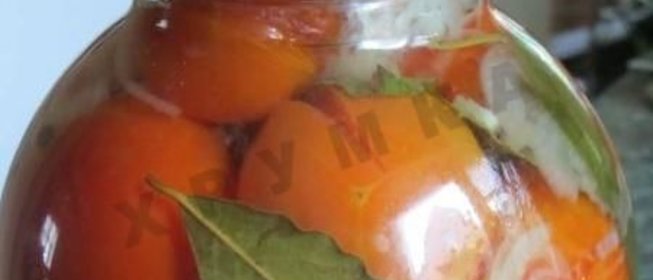 Консервированные маринованные помидоры с чесноком на зиму