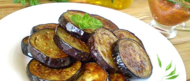 Баклажаны, жаренные кольцами