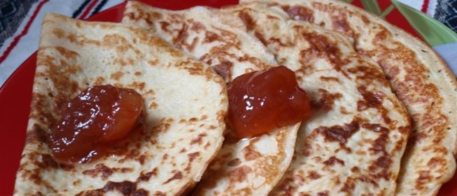 Заварные блины на кефире