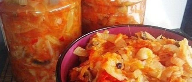 Вкусная солянка из капусты на зиму