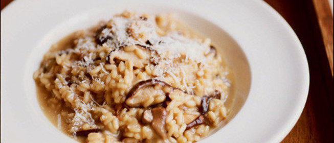 Ризотто с белыми грибами и лисичками