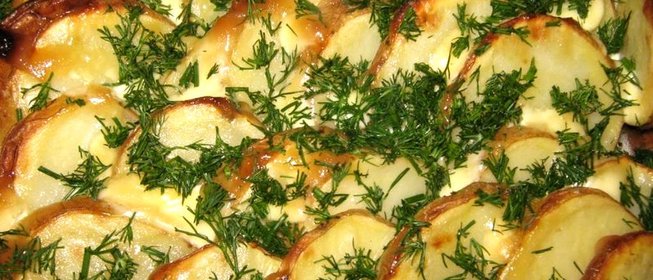 Картофель в духовке с майонезом