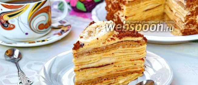 Блинный торт с бананом