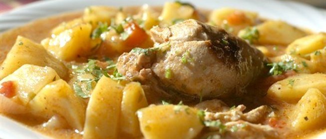 Картофель с острым соусом