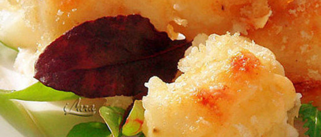 Цветная капуста, запеченная под сырным соусом