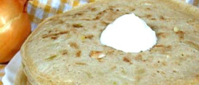 Овсяные блины с луком