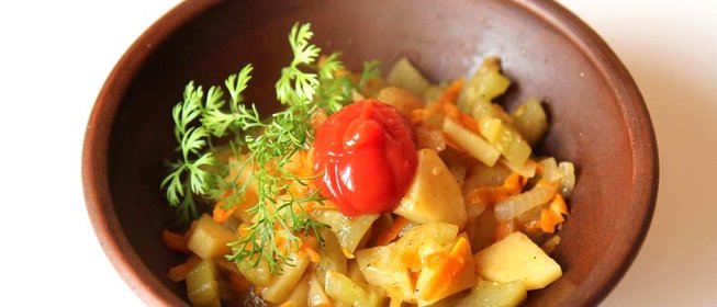 Рагу из кабачков и картофеля