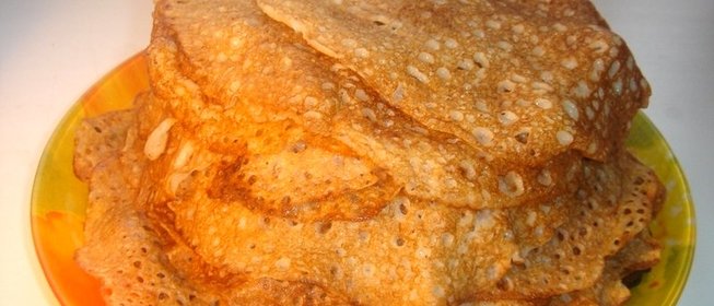 Блины на кефире кружевные