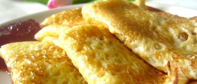 Блинчики на молоке и воде