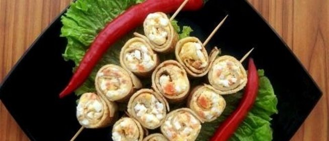 Блинные шашлычки