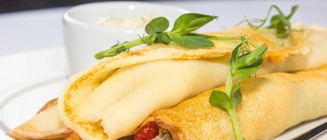 Блины с вешенками