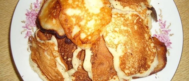 Оладьи на кефире пышные