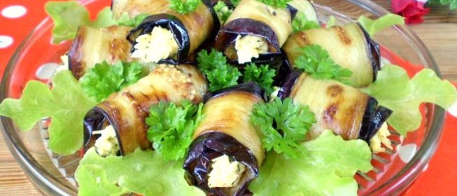 Жареные баклажаны с начинкой