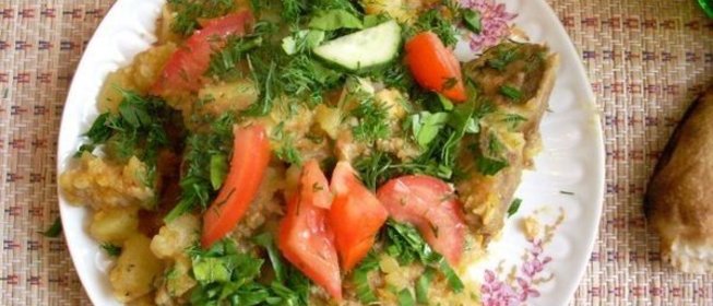 Рагу на свиных ребрышках