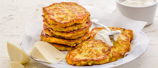 Оладьи из кабачков с сыром