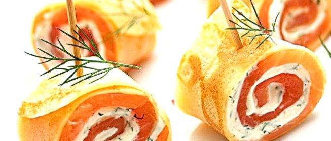 Блины с лососем