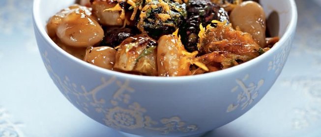 Рагу из фасоли и кабачков