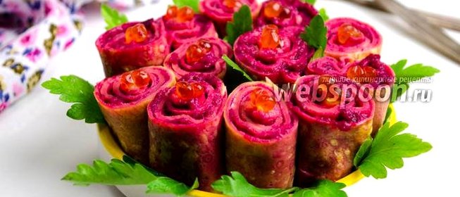 Закуска из блинчиков «Розочки»