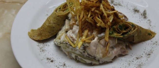 Картошка с копченой курицей