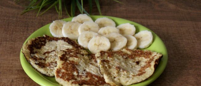 Овсяные оладьи с бананом