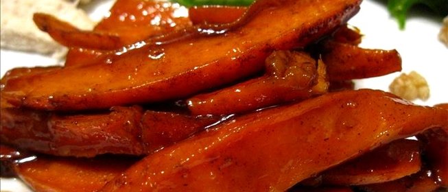 Сладкий картофель в карамели