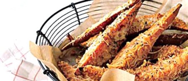 Сладкий картофель с пармезаном