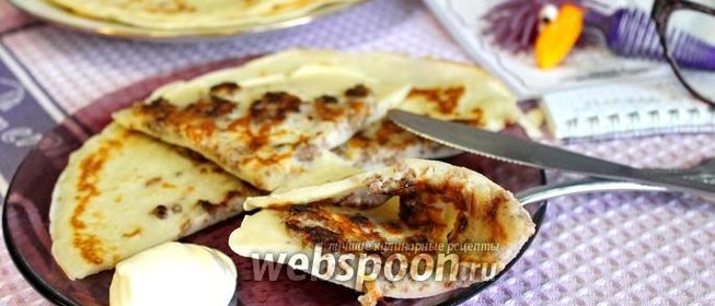 Блины с мясным припёком