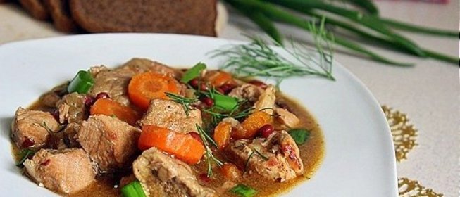 Мясное рагу с фасолью