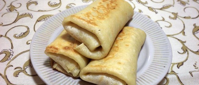 Блины с мясной начинкой