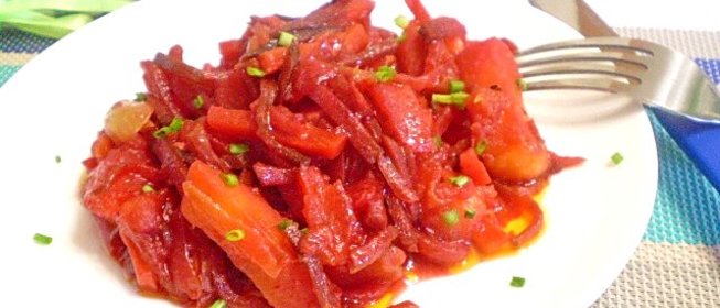 Овощное рагу со свеклой