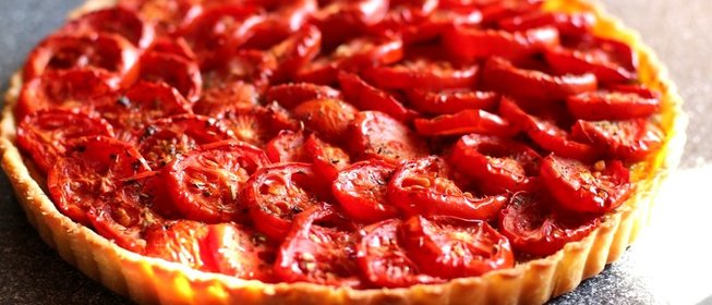 Тарт с помидорами и тыквой