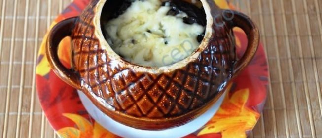 Тыква в горшочке с картошкой