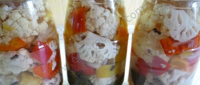 Маринованная цветная капуста на зиму в банках