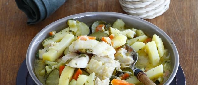 Рагу из трески с овощами