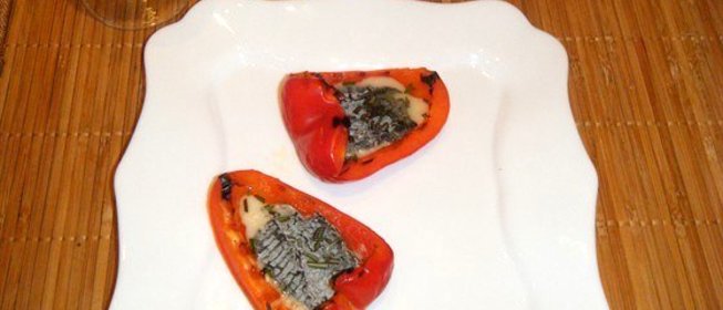 Сладкий перец гриль с козим сыром и розмарином